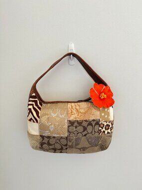 Coach Patchwork Canvas Ergo Shoulder Bag $250